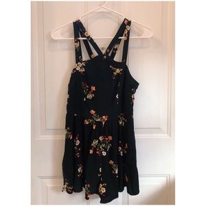 Black Floral Romper